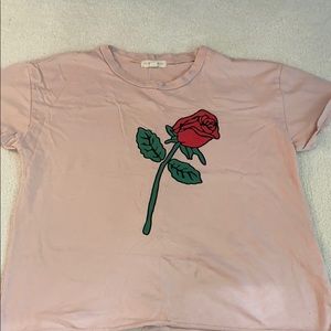 PacSun LA Hearts rose t shirt